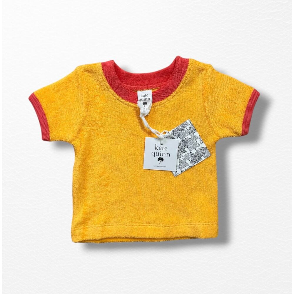 NWT Organic Retro Terry Ringer Tee, 0-3 Months